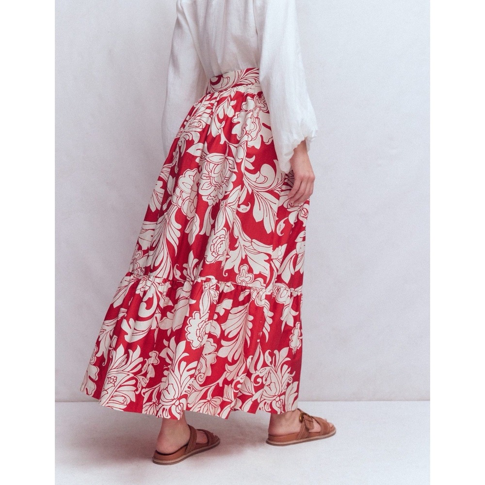 BODEN Abigail Poplin Maxi Skirt Botanical Flourish NWT SIZE 16 - 18 - Picture 3 of 6